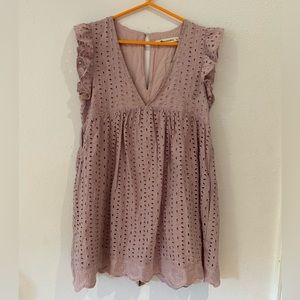 impeccable pig purple eyelet dress
